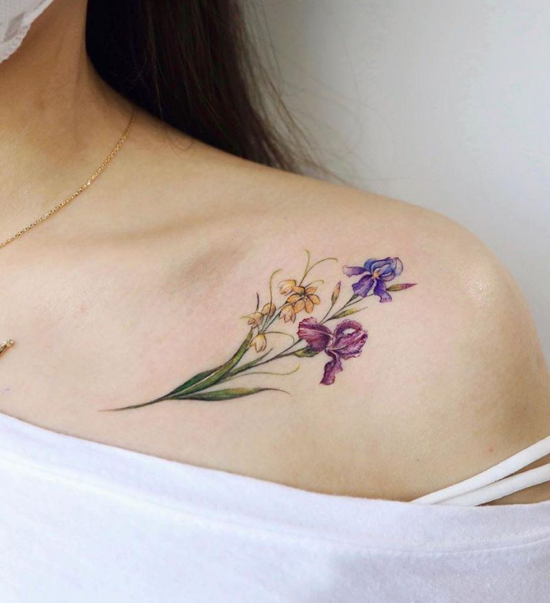 birth flower for june tattoo
